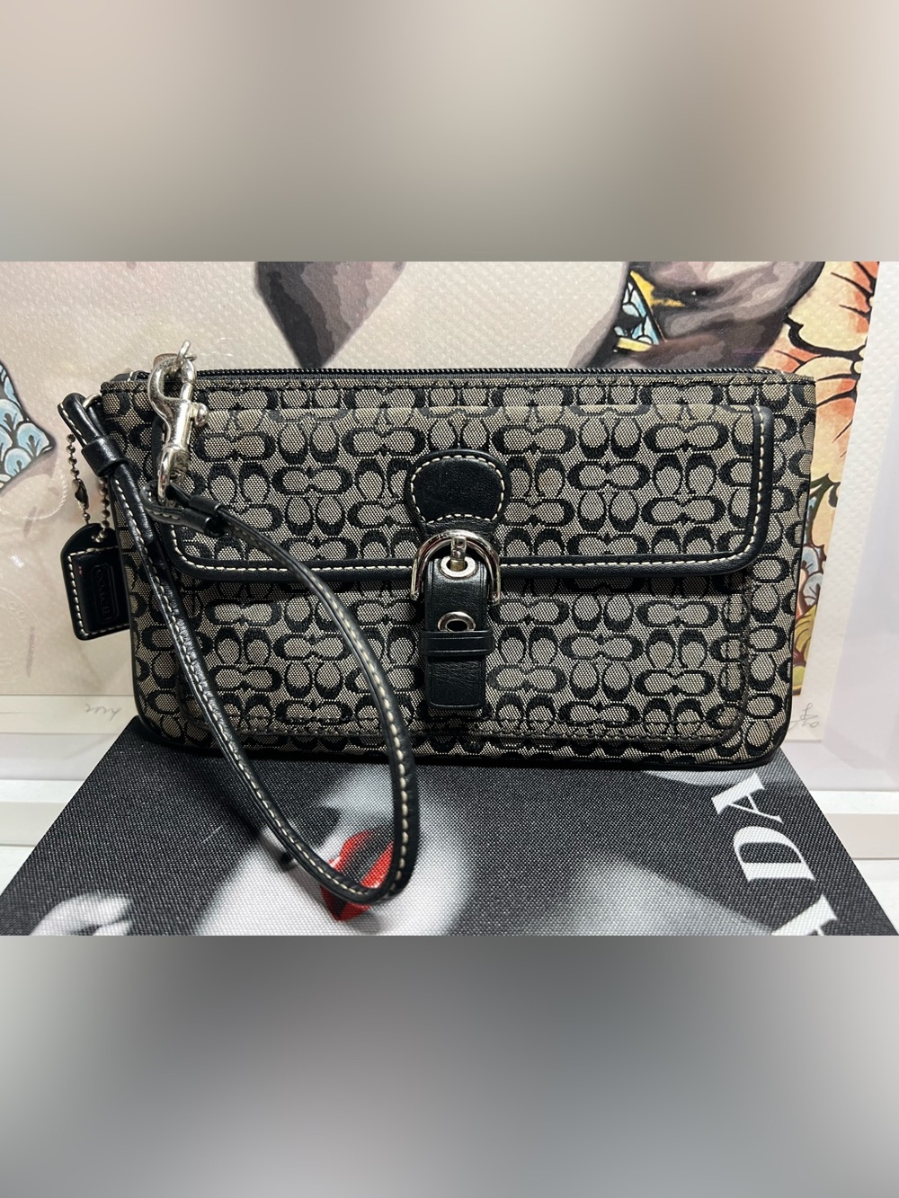COACH Soho Mini Signature Wristlet